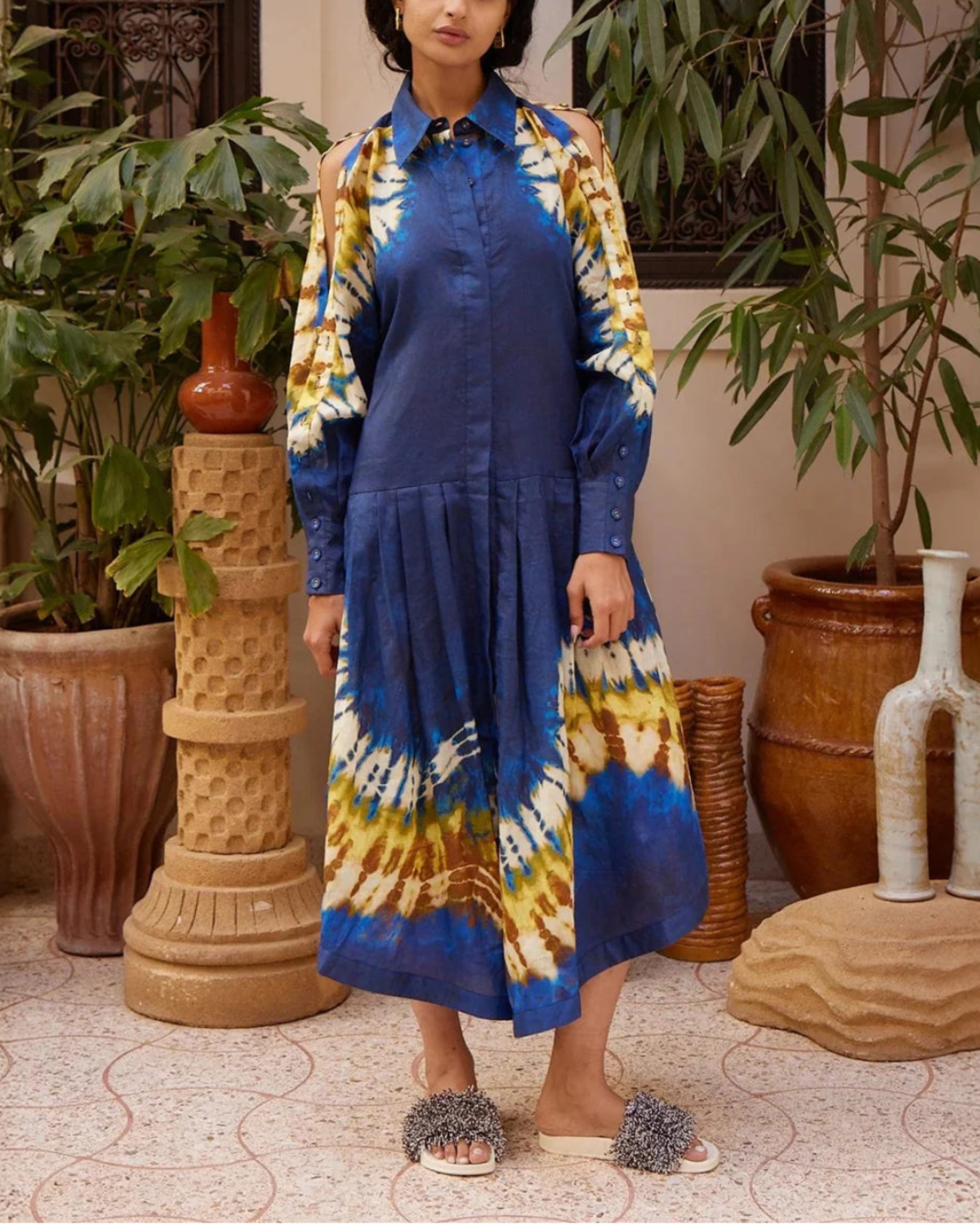 ALEMAIS Martine Shirtdress - Navy - Image 2 of 5