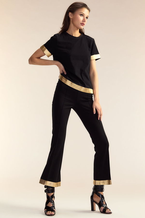 Cynthia Rowley Athena Cropped Pants - Black