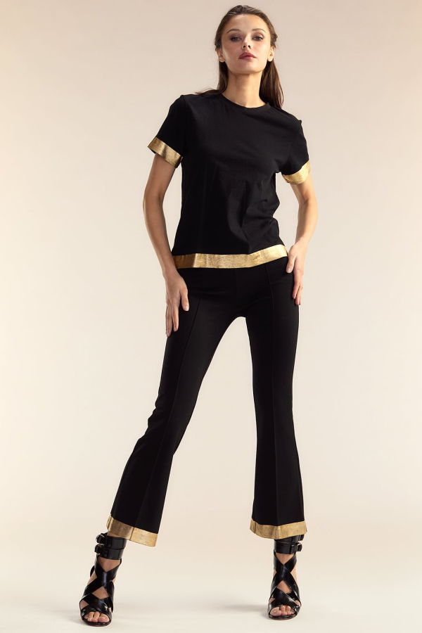 Cynthia Rowley Athena Cropped Pants - Black