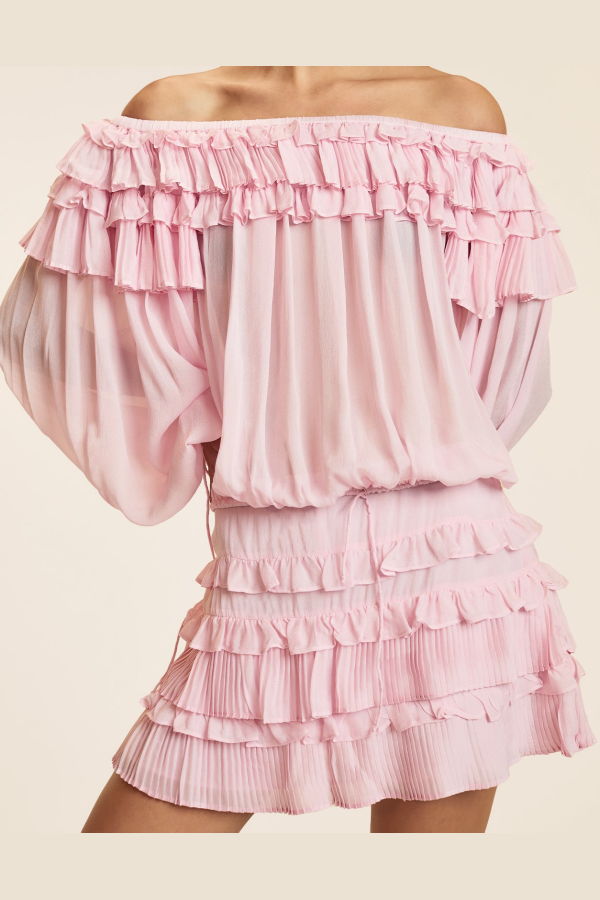 Cynthia Rowley Bella Ruffle Mini Skort - Pink