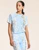 Cynthia Rowley Foil Printed Tee - Blusil - Thumbnail 4