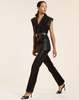 Cynthia Rowley Lola Leather Vest - Black - Thumbnail 6