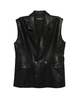 Cynthia Rowley Lola Leather Vest - Black - Thumbnail 7