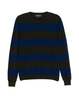 Cynthia Rowley Lucky Stripes Cashmere Sweater - GRNVY - Thumbnail 6