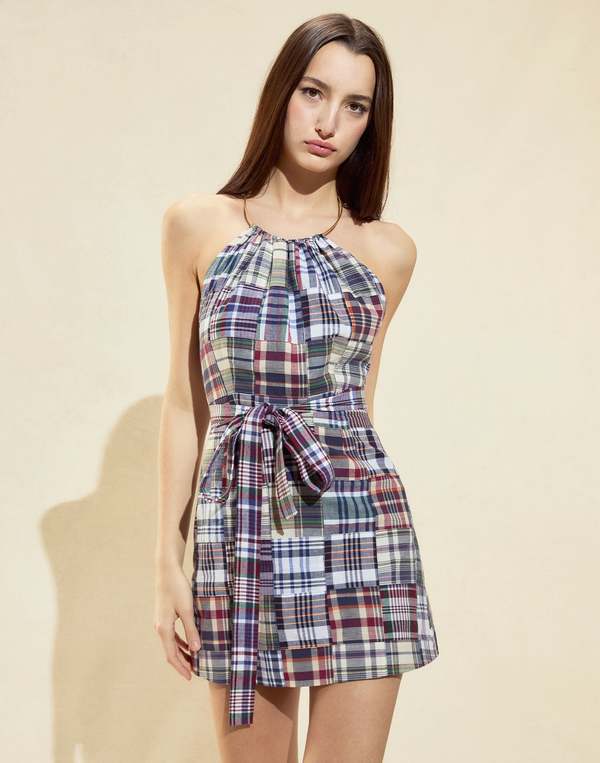 Cynthia Rowley Marisol Madras Mini Halter Dress - Plaid Cynthia Rowley Marisol Madras Mini Halter Dress - Plaid