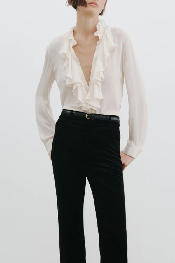 Nili Lotan Lily Silk Blouse - Ivory