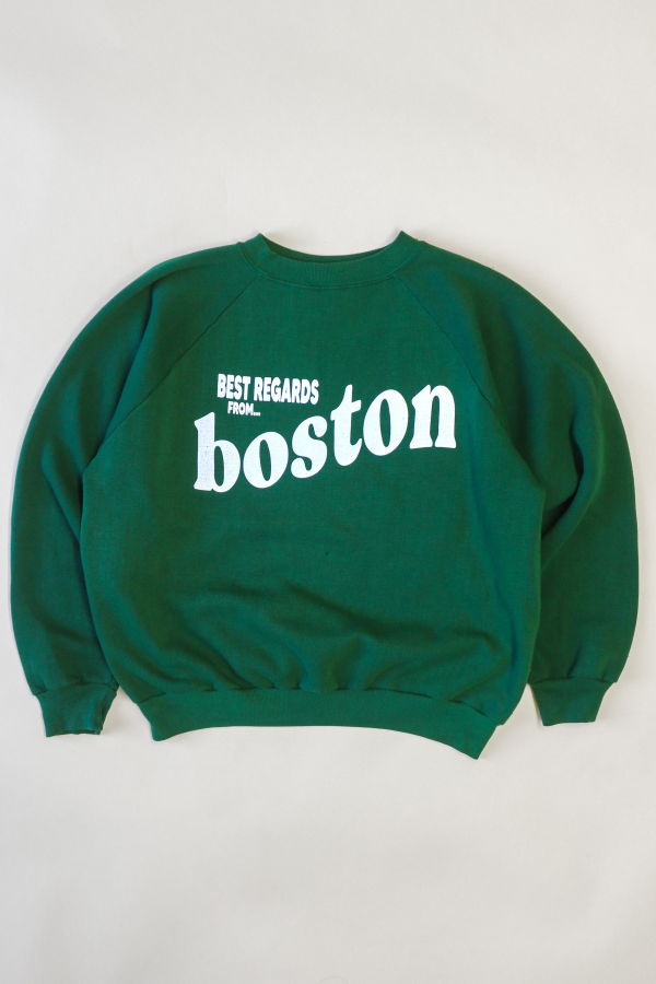Best Regards - Upcycled Destination Goods Boston Postcard Sweatshirt