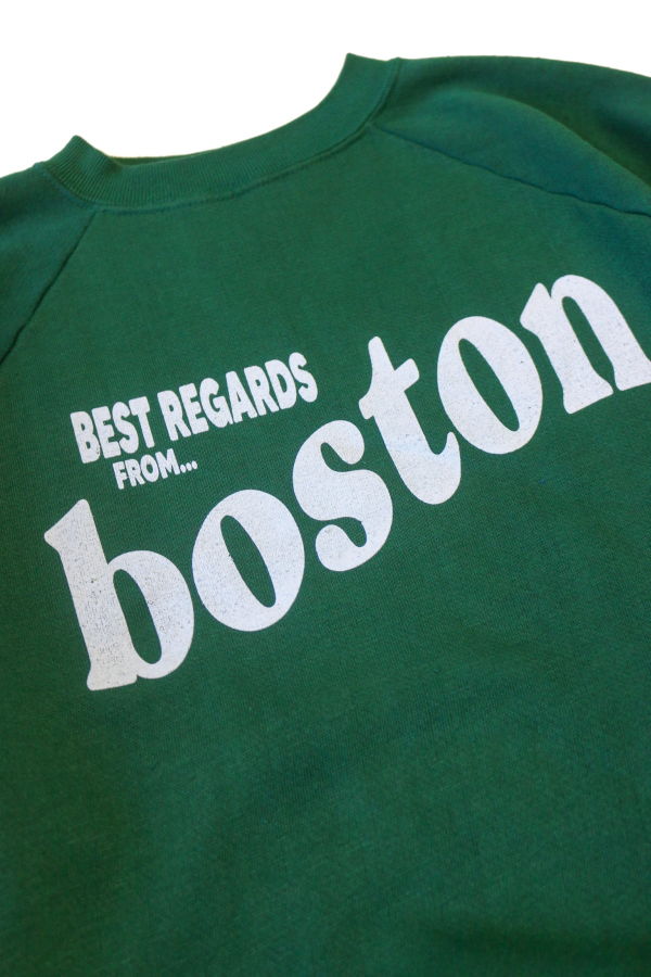 Best Regards - Upcycled Destination Goods Boston Postcard Sweatshirt
