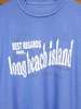 Best Regards - Upcycled Destination Goods Long Beach Island Postcard Tee - Royal Blue - Thumbnail 4