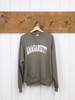 Best Regards - Upcycled Destination Goods Weathered Amagansett Varsity Sweatshirt - Forest Green - Thumbnail 1