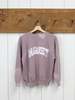 Best Regards - Upcycled Destination Goods Weathered Amagansett Varsity Sweatshirt - Rosewood - Thumbnail 1