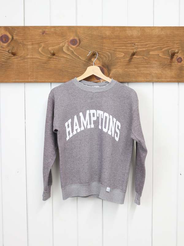 Best Regards - Upcycled Destination Goods Weathered Hamptons Varsity Sweatshirt - Rosewood