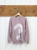 Best Regards - Upcycled Destination Goods Weathered Hamptons Varsity Sweatshirt - Rosewood - Thumbnail 1