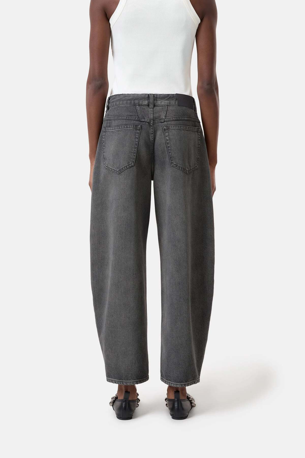 Closed Jazzie Cropped Barrel Jean - Gray - Image 1 of 6