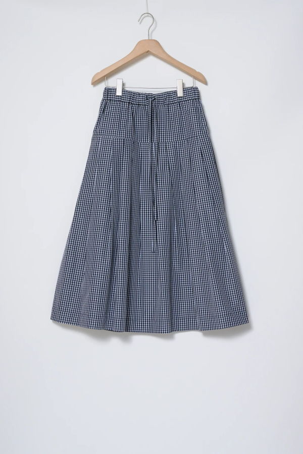 Kas Maria Check Taffeta Pleated Skirt
