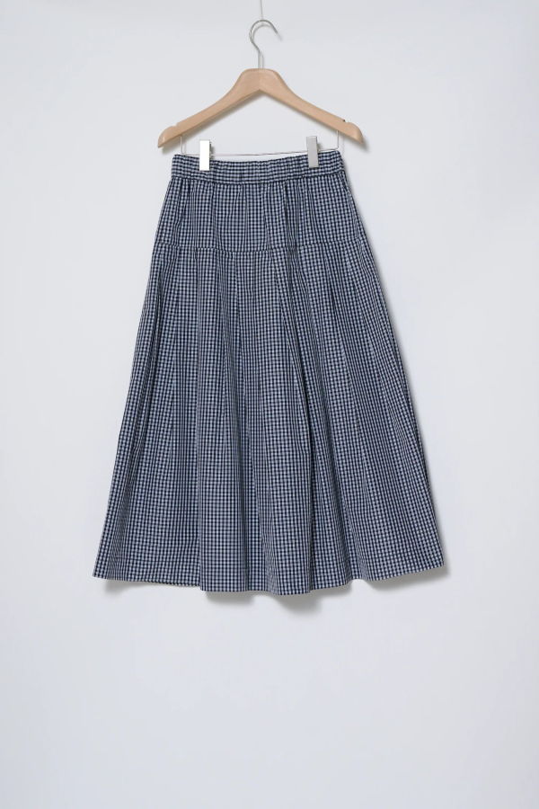 Kas Maria Check Taffeta Pleated Skirt