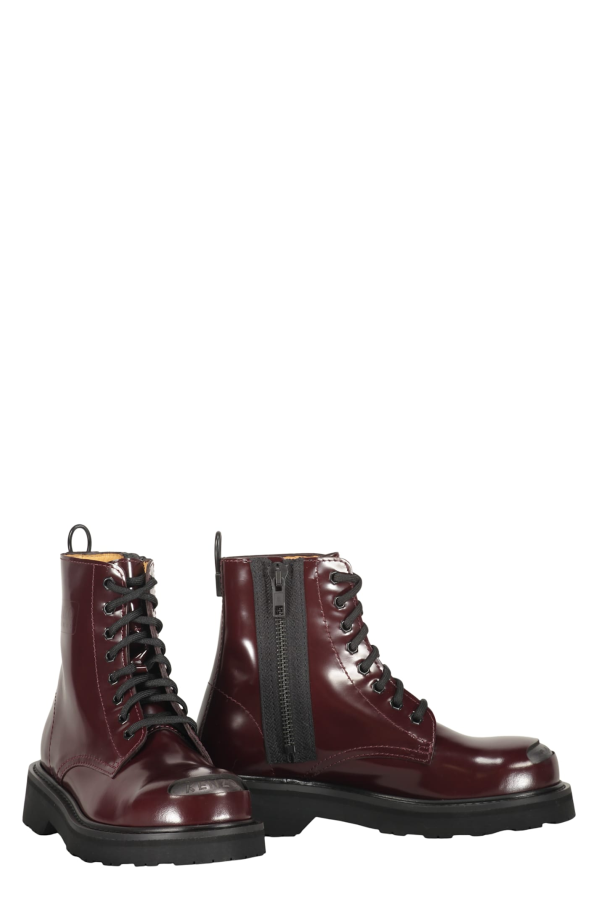 Kenzo Leather Ankle Boots - Burgundy