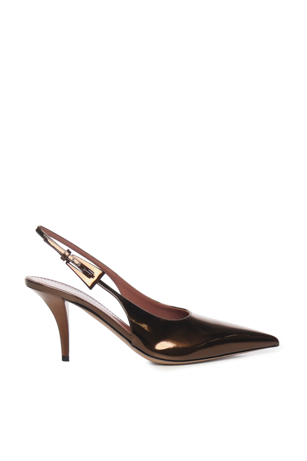 Paris Texas Jessica Patent Leather Slingback Pumps - Ebony