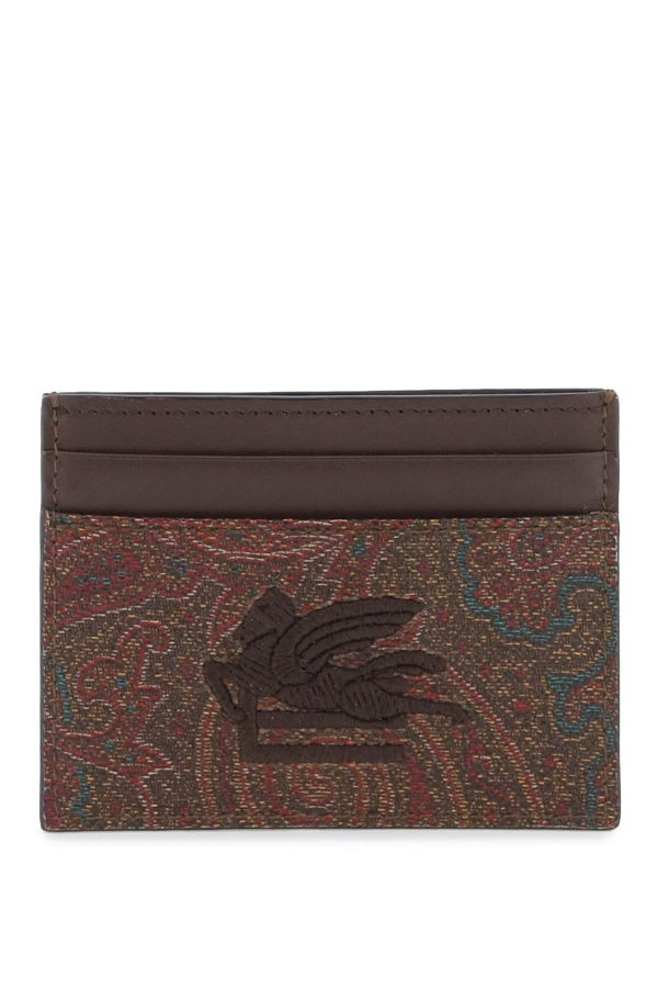 Etro Paisley Print Card Holder - Marrone 2 (Brown)