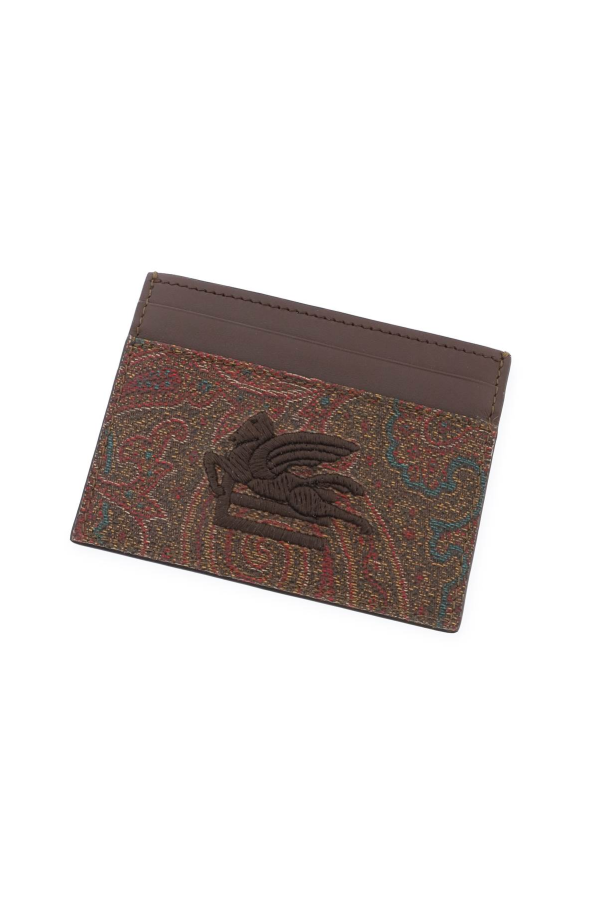 Etro Paisley Print Card Holder - Marrone 2 (Brown)