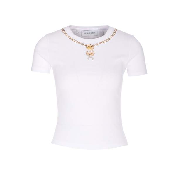 MARINE SERRE Faded Moon T-shirt - White