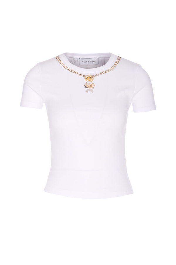 MARINE SERRE Faded Moon T-shirt - White