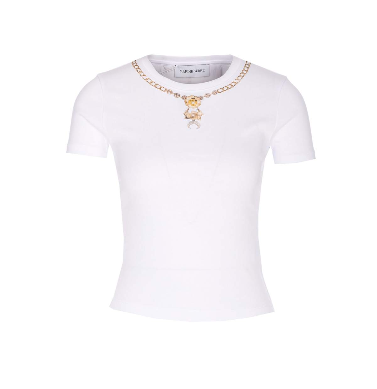 MARINE SERRE Faded Moon T-shirt - White - Image 1 of 4