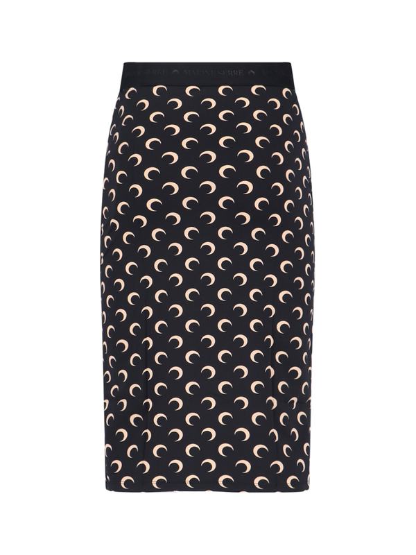 MARINE SERRE Moon Midi Skirt - Beige