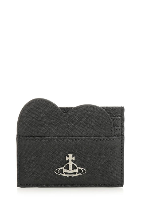 Vivienne Westwood Asymmetrical Heart Card Holder - Black