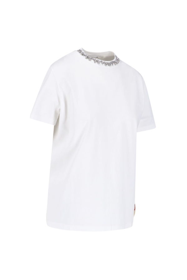 Golden Goose Crystal Detail T-Shirt - Vintage White