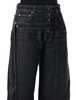 Jean Paul Gaultier Black Denim Strap Loose-fit Jeans - Vintage Black - Thumbnail 3