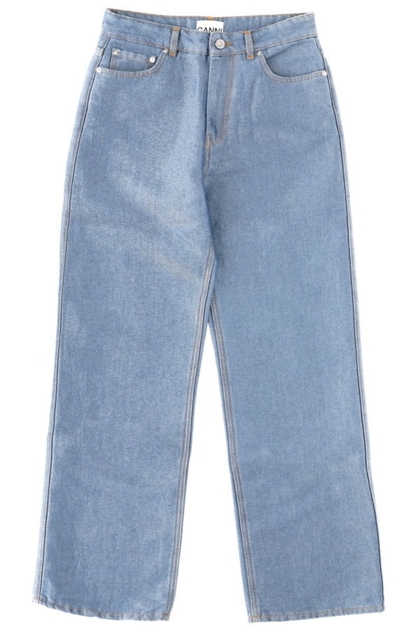Ganni Cotton Denim Jeans - Blue