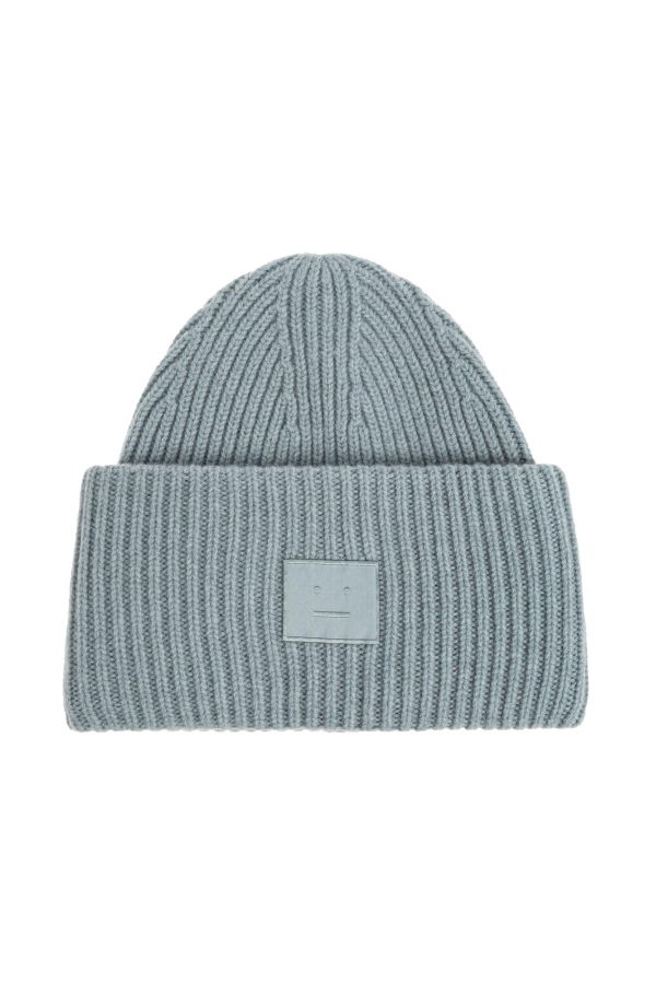 Acne Studios Wool Beanie With Logo - Baby Blue