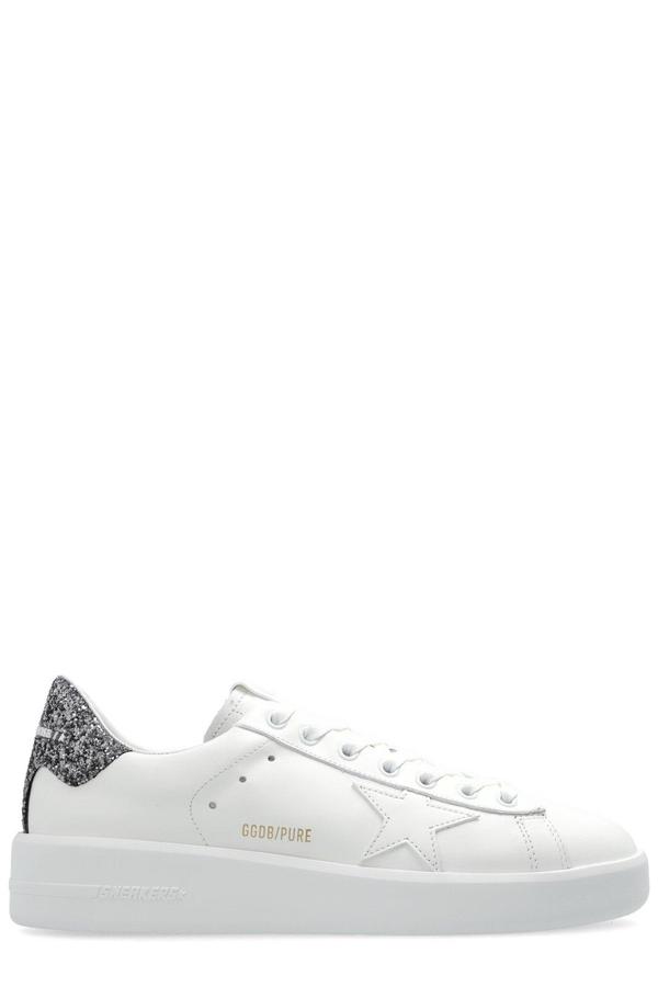 Golden Goose Purestar Glittered Lace-up Sneakers