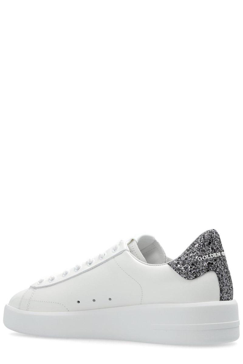 Golden Goose Purestar Glittered Lace-up Sneakers