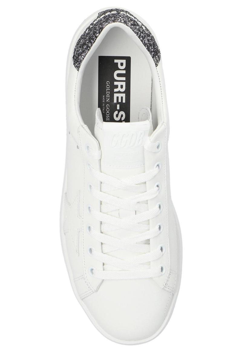 Golden Goose Purestar Glittered Lace-up Sneakers