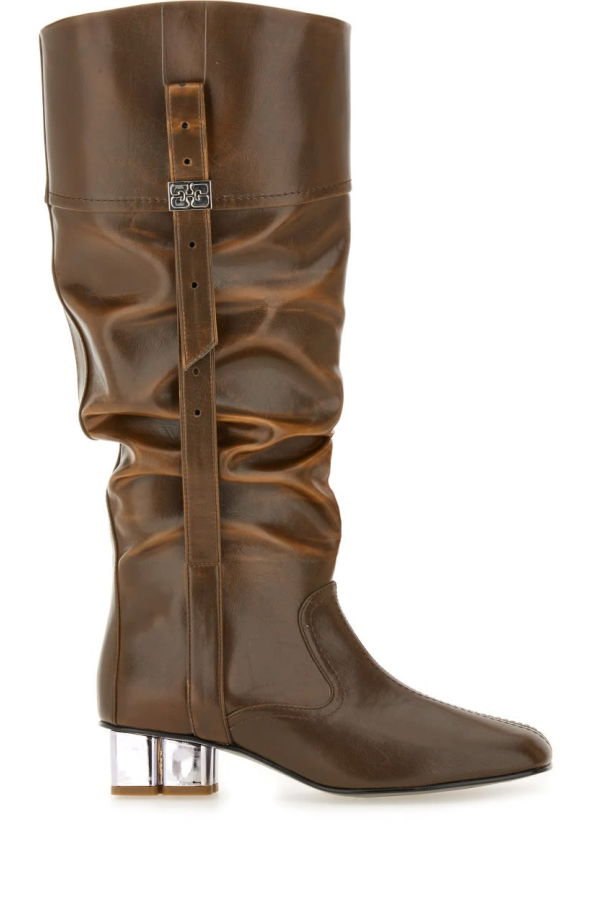 Ganni Slouchy Boot Butterfly - Black