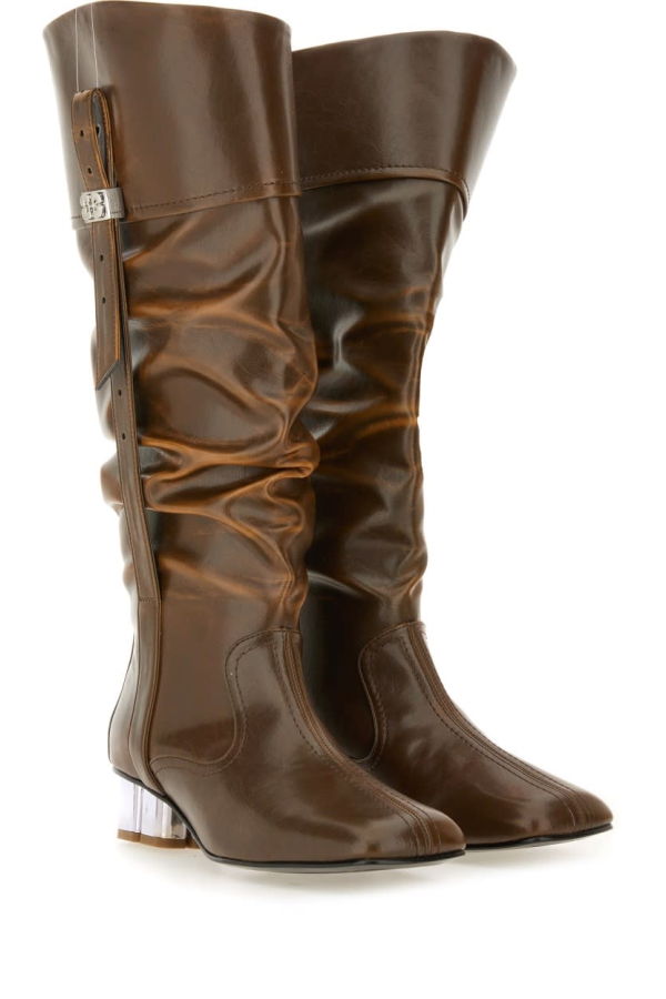 Ganni Slouchy Boot Butterfly - Black