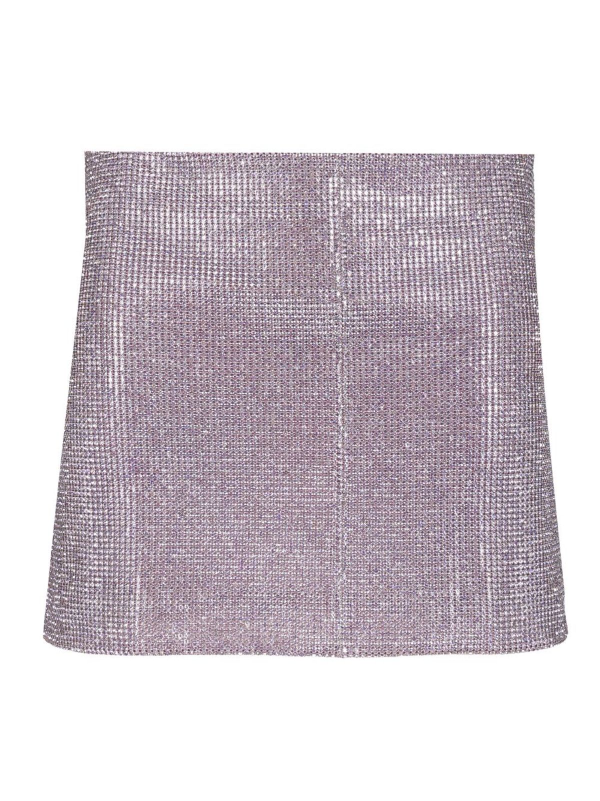 Self-Portrait Metallic Mesh Skirt - Violet - Image 1 of 4