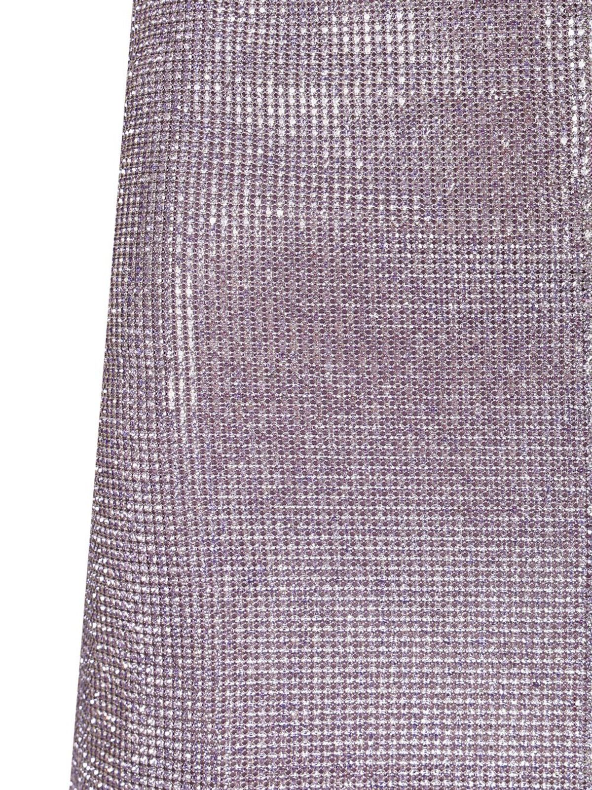 Self-Portrait Metallic Mesh Skirt - Violet - Image 4 of 4