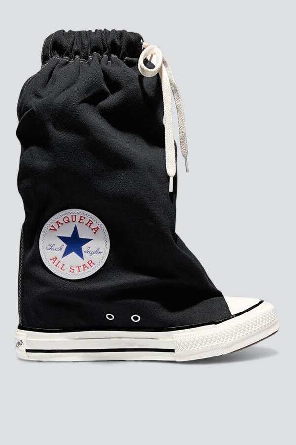 Vaquera Black Converse All Star XHi Slouch Wedge | Garmentory