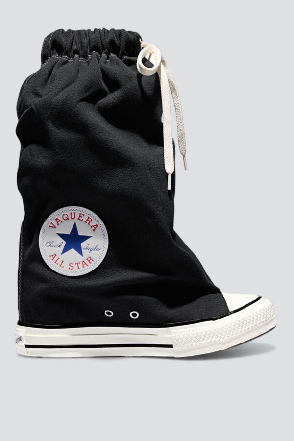 Vaquera Black Converse All Star XHi Slouch Wedge