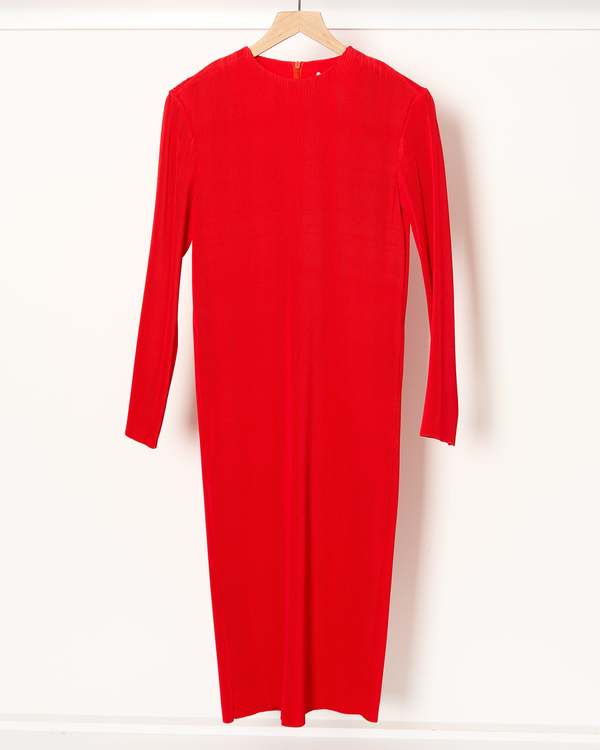 Tibi Pliss Midi Dress