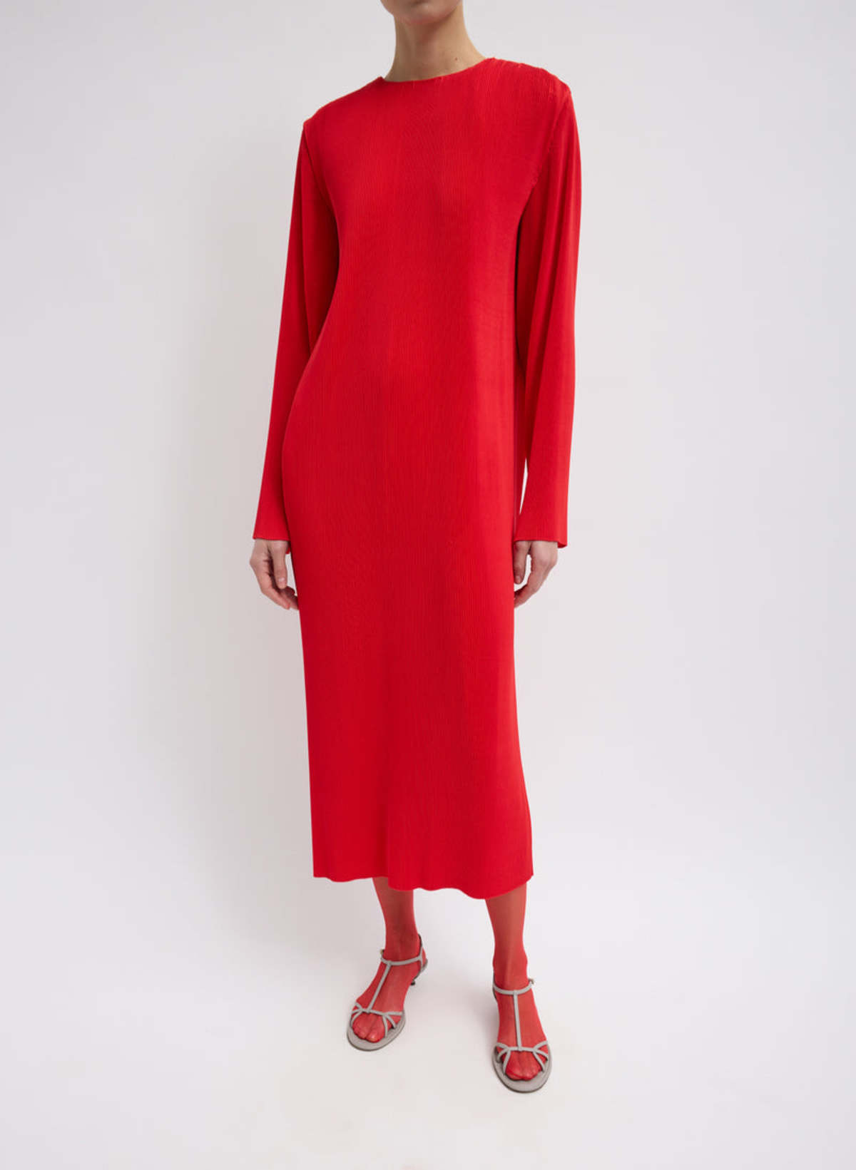 Tibi Plissé Midi Dress - Image 2 of 10