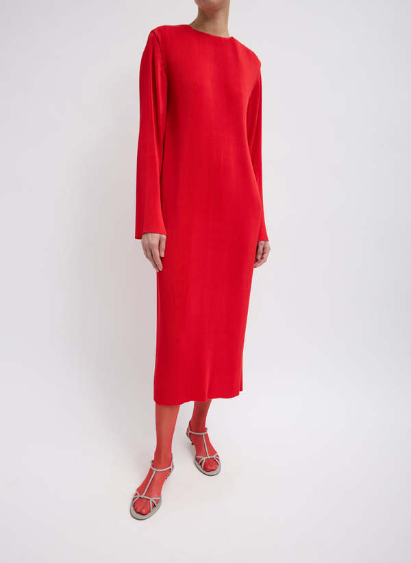 Tibi Pliss Midi Dress