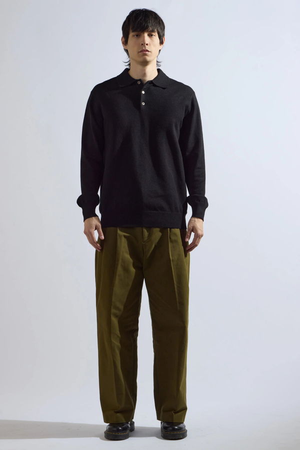 The NKC Store Theo Knit Long Sleeve Polo