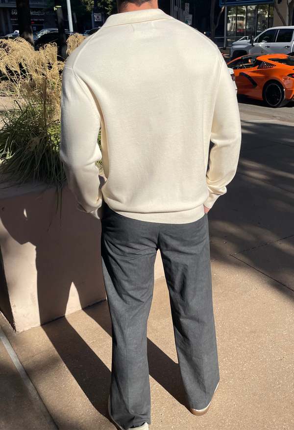 The NKC Store Theo Knit Long Sleeve Polo