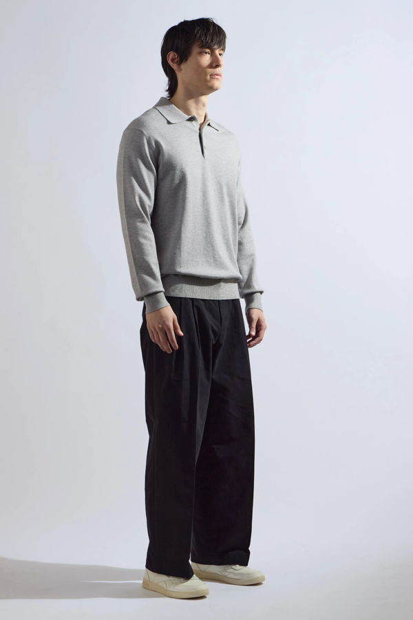 The NKC Store Theo Knit Long Sleeve Polo