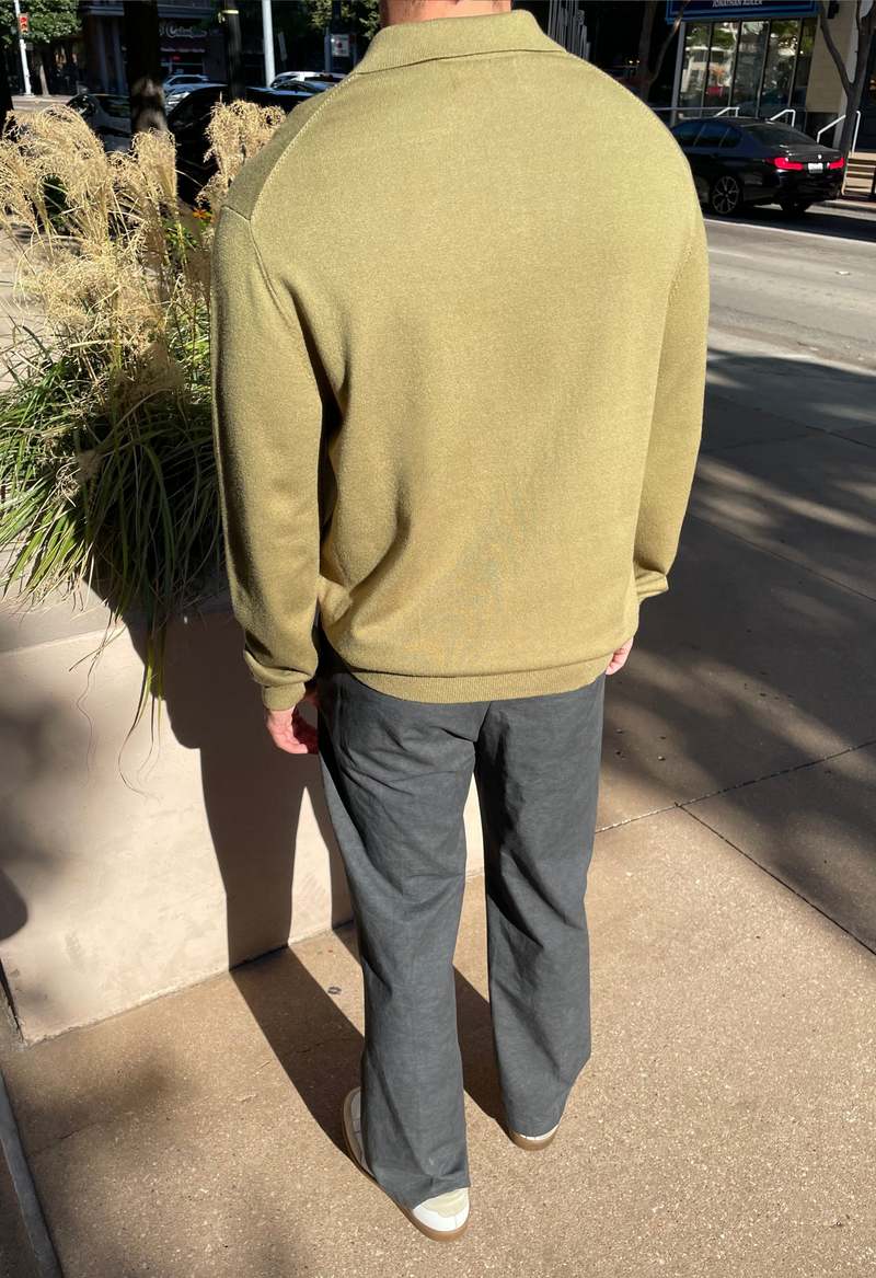 The NKC Store Theo Knit Long Sleeve Polo