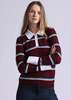 Minnie Rose Striped Polo Sweater - Thumbnail 1